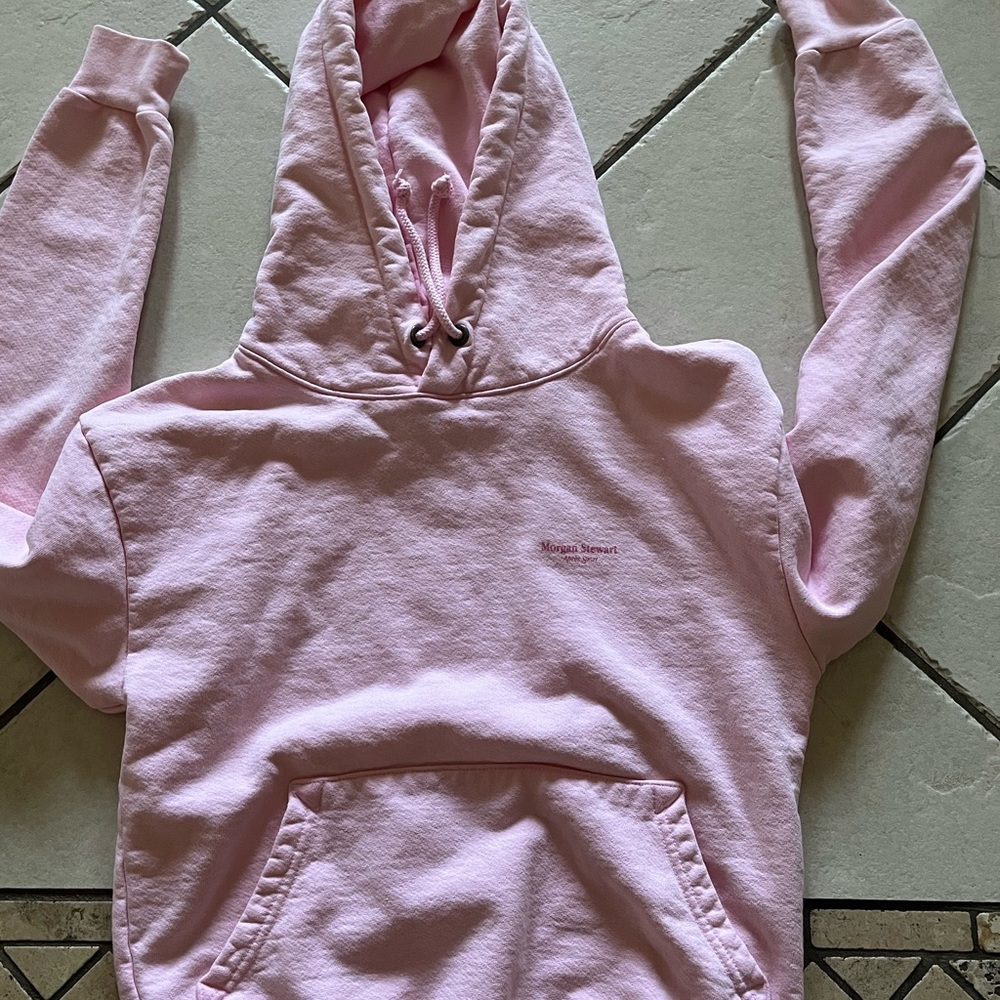 BABY PINK HOODIE MORGAN STEWART APRES SPORT COLLECTION
